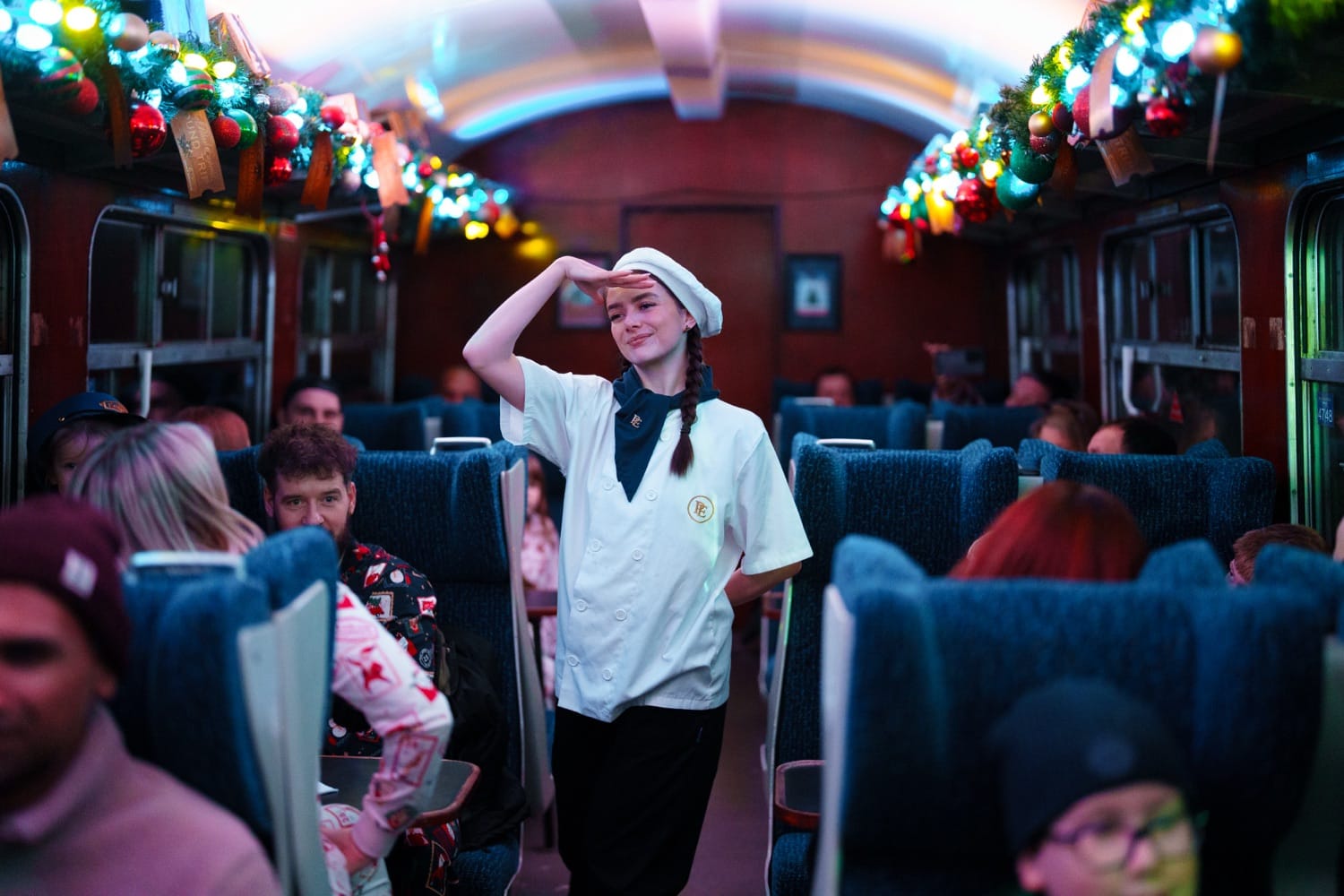 Chef on board the train